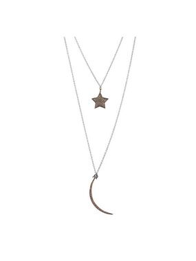 ADORNIA Star necklace 925 sterling silver and diamonds